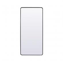 Elegant MR80FL3272BK - Soft Corner Metal Rectangle Full Length Mirror 32x72 Inch in Black