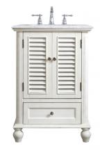 Elegant VF30524AW - 24 Inch Single Bathroom Vanity in Antique White