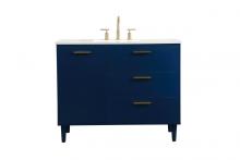 Elegant VF47042MBL - 42 inch bathroom vanity in Blue