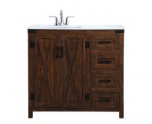 Elegant VF90236EX - 36 Inch Single Bathroom Vanity in Espresso