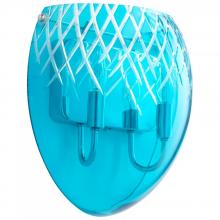 Cyan Designs 07638 - 2LT BLUE ETCHED SCONCE-CH