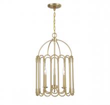 Savoy House Meridian M30011NB - 3-Light Pendant in Natural Brass