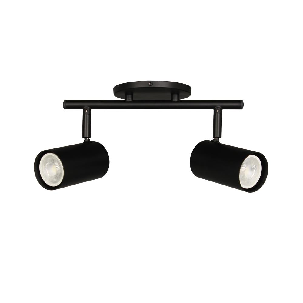 2 Light Track Light in Matte Black