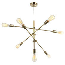 Dainolite 817P-AGB - 7 Light Incandescent Adjustable Pendant Aged Brass Finish