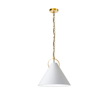 Dainolite PCN-161P-AGB-790 - 1 Light Incandescent Pendant, Aged Brass with White Shade