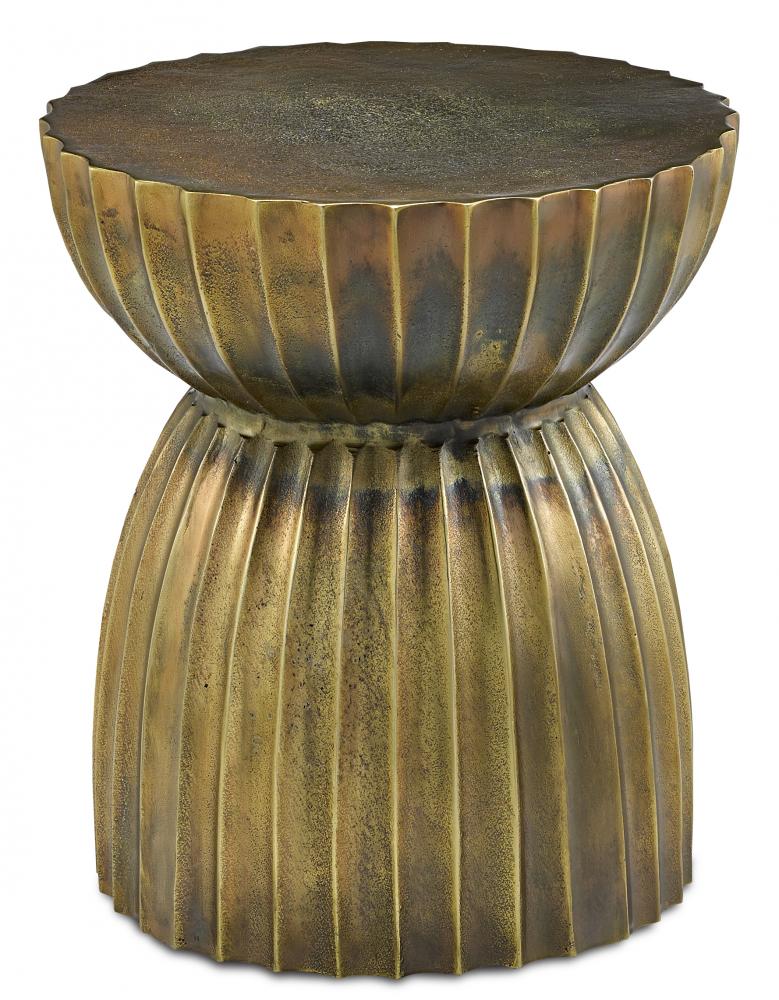 Rasi Antique Brass Accent Table